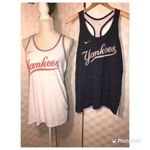 Two Women Yankee Shirts